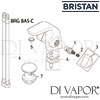 Bristan Bright Basin Mixer Clicker Waste Tap Spares